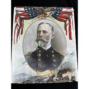 Adm. William T. Sampson Antique Print Palmyra New York Spanish American War Navy